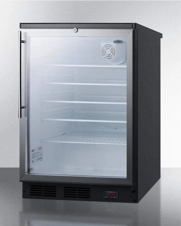 Summit Commercial 24" Built-In Automatic Defrost Craft Beer Pub Fridge SCR600BGLBIDTPUBHV