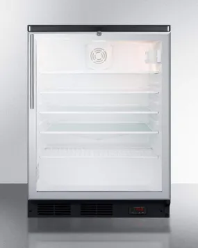 Summit Commercial 24" Built-In Automatic Defrost Craft Beer Pub Fridge SCR600BGLBIDTPUBHV