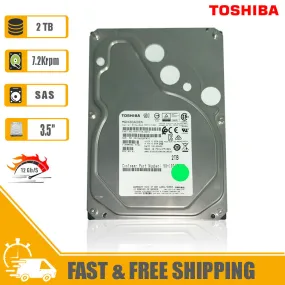 Toshiba (SAS) 3.5" 2TB Server Internal HD 7200rpm 12Gb/s HDD, MG04SCA20EN