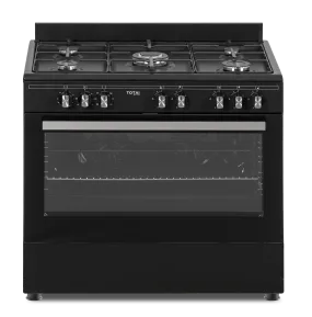 TOTAI PREMIUM 90CM BLACK COOKER GAS/ELECTRIC- 03/T800EB