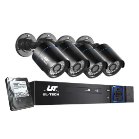 UL-tech Enhanced 1080P CCTV Outdoor Security Camera System with 4TB DVR, HD Night Vision - Ideal for Home Protection