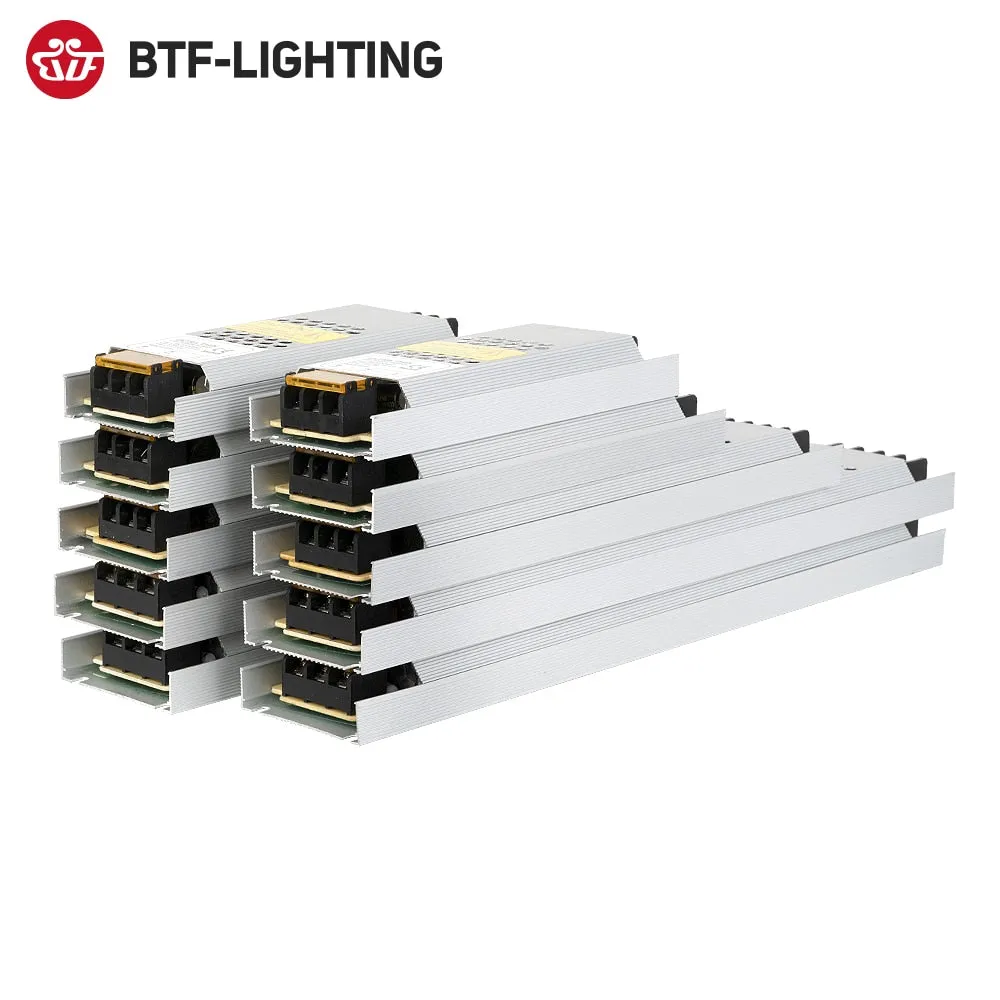 Ultra Thin LED Light Power Supply AC190V 240V Driver FCOB WS2815 LED Strip DC12V 24V Transformer Adapter