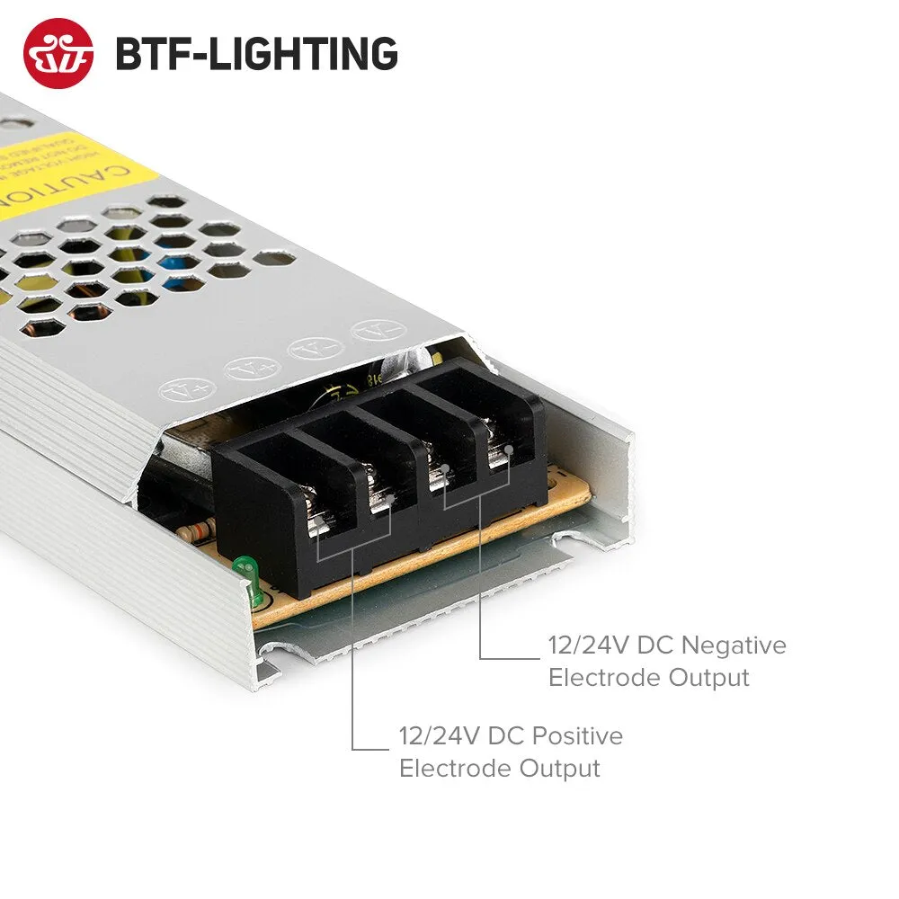 Ultra Thin LED Light Power Supply AC190V 240V Driver FCOB WS2815 LED Strip DC12V 24V Transformer Adapter