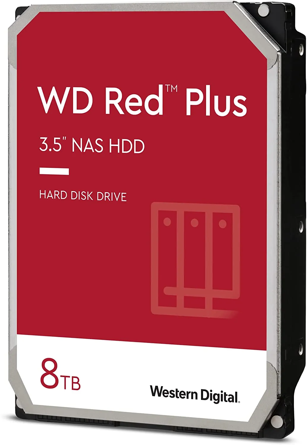 Western Digital Red Plus 8TB 3.5" NAS Internal Hard Drive, 128MB Cache, 5640 RPM, SATA 6.0Gb/s - WD80EFZZ