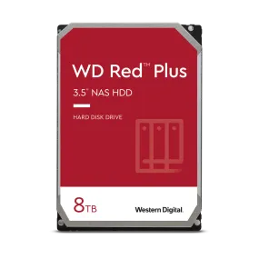 Western Digital Red Plus 8TB 3.5" NAS Internal Hard Drive, 128MB Cache, 5640 RPM, SATA 6.0Gb/s - WD80EFZZ