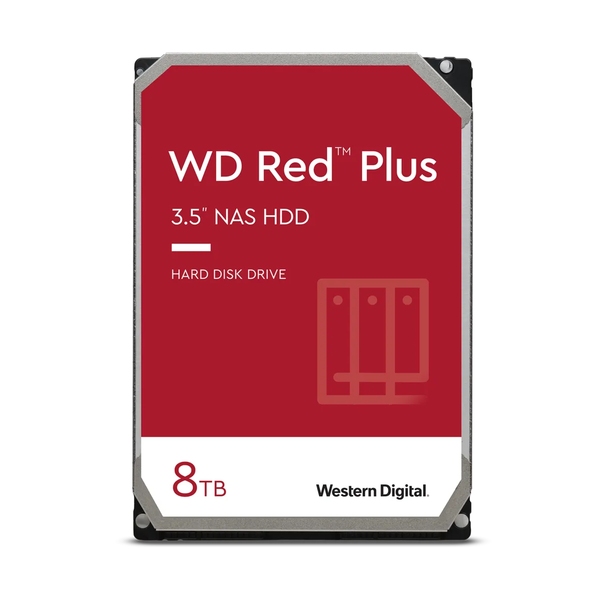 Western Digital Red Plus 8TB 3.5" NAS Internal Hard Drive, 128MB Cache, 5640 RPM, SATA 6.0Gb/s - WD80EFZZ