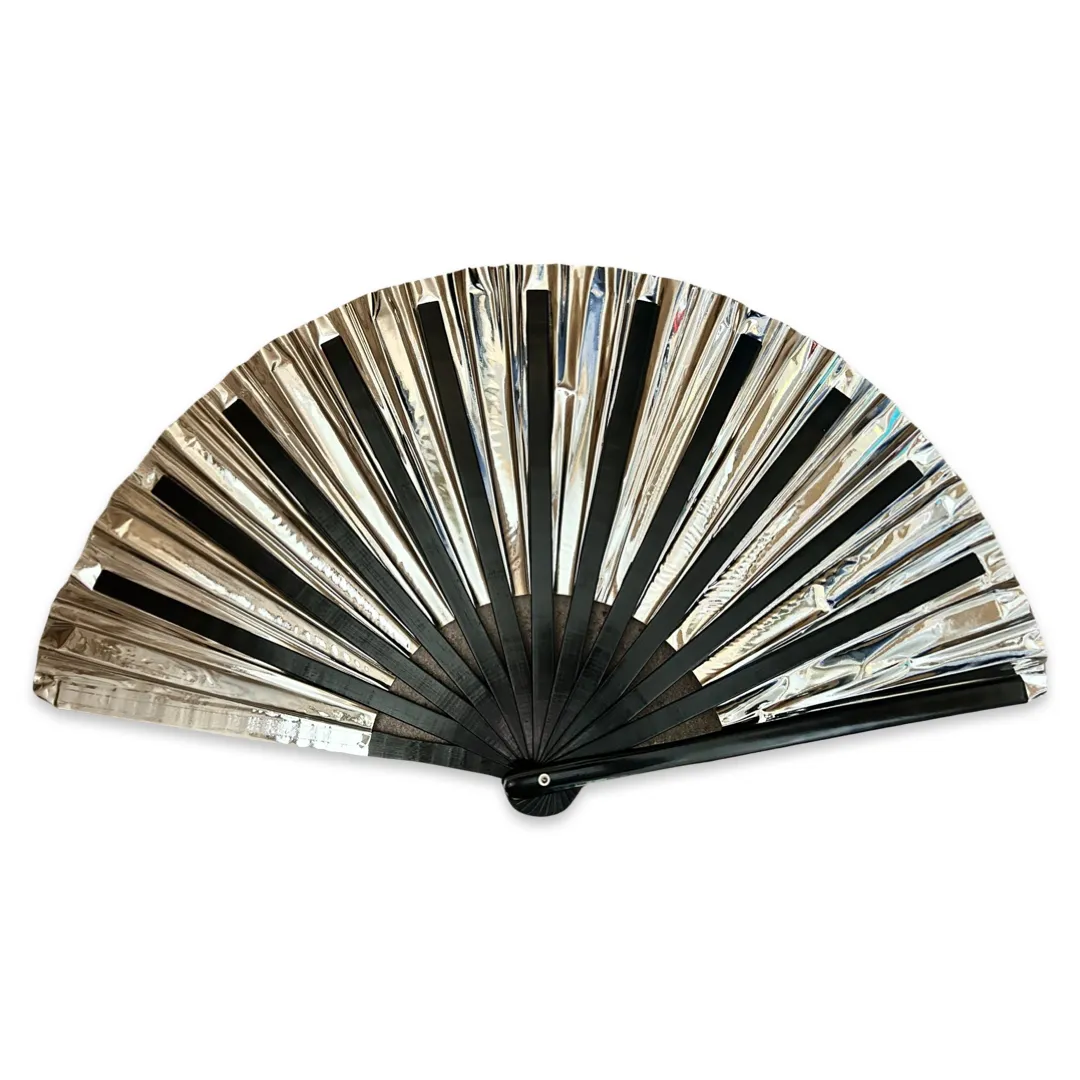 XL Festival Fan - Shimmery Metallic, Cobalt Blue